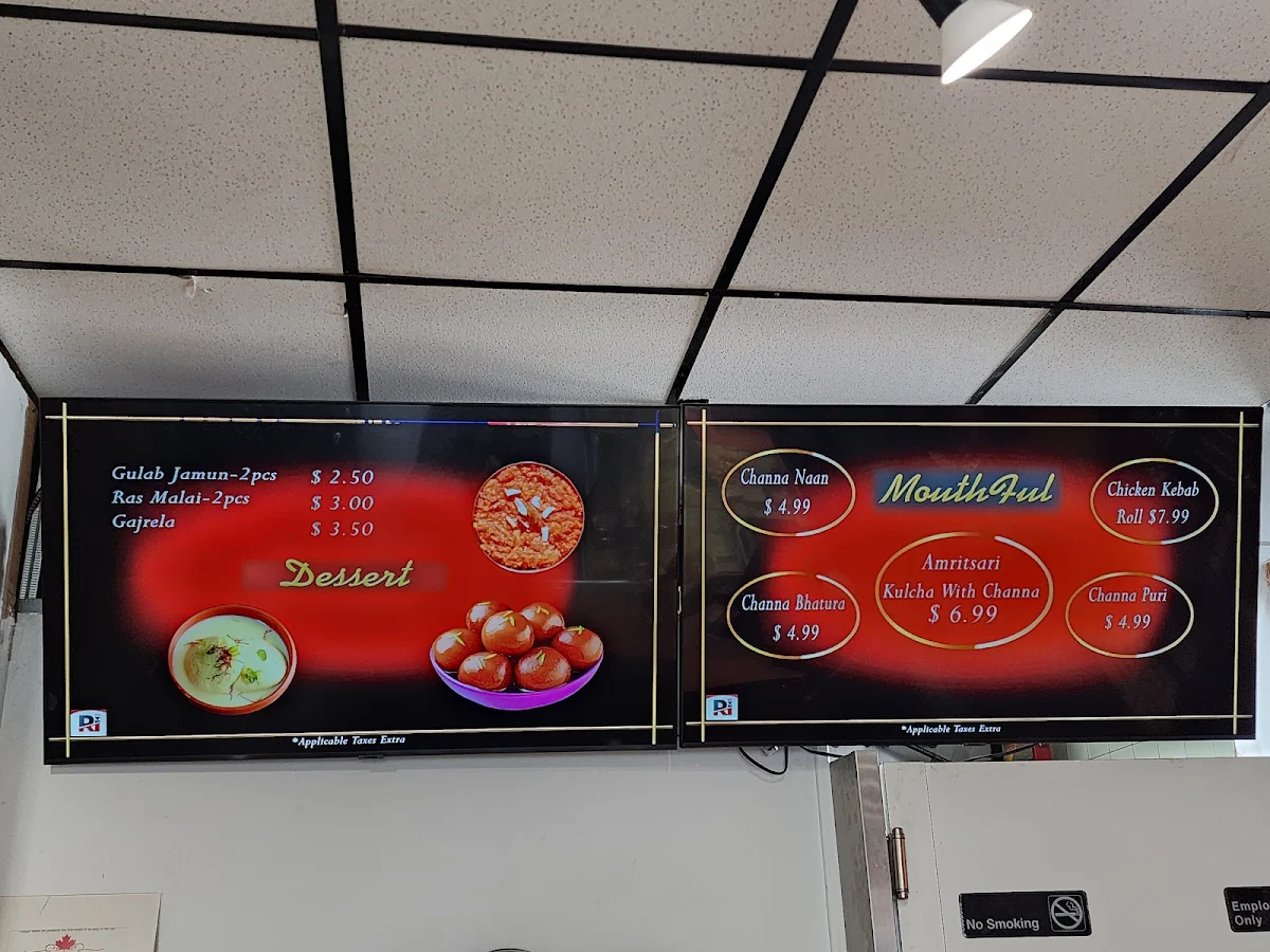 Menu, Royal India Sweets & Restaurant