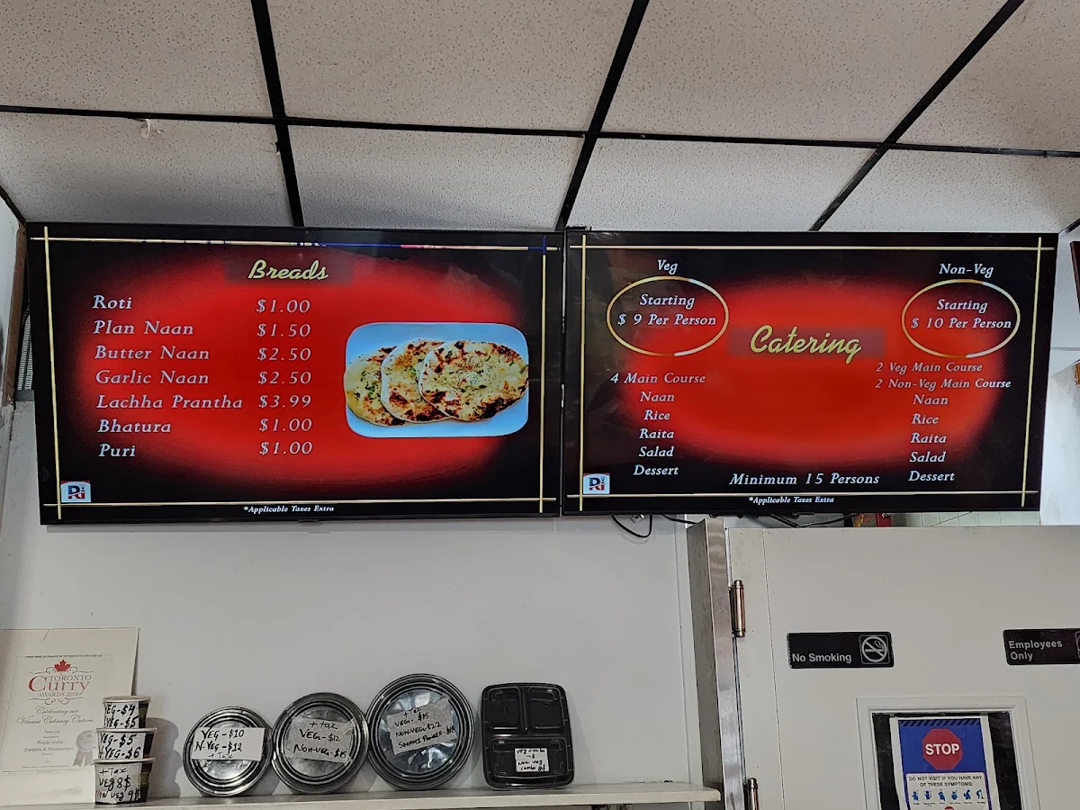 Menu, Royal India Sweets & Restaurant