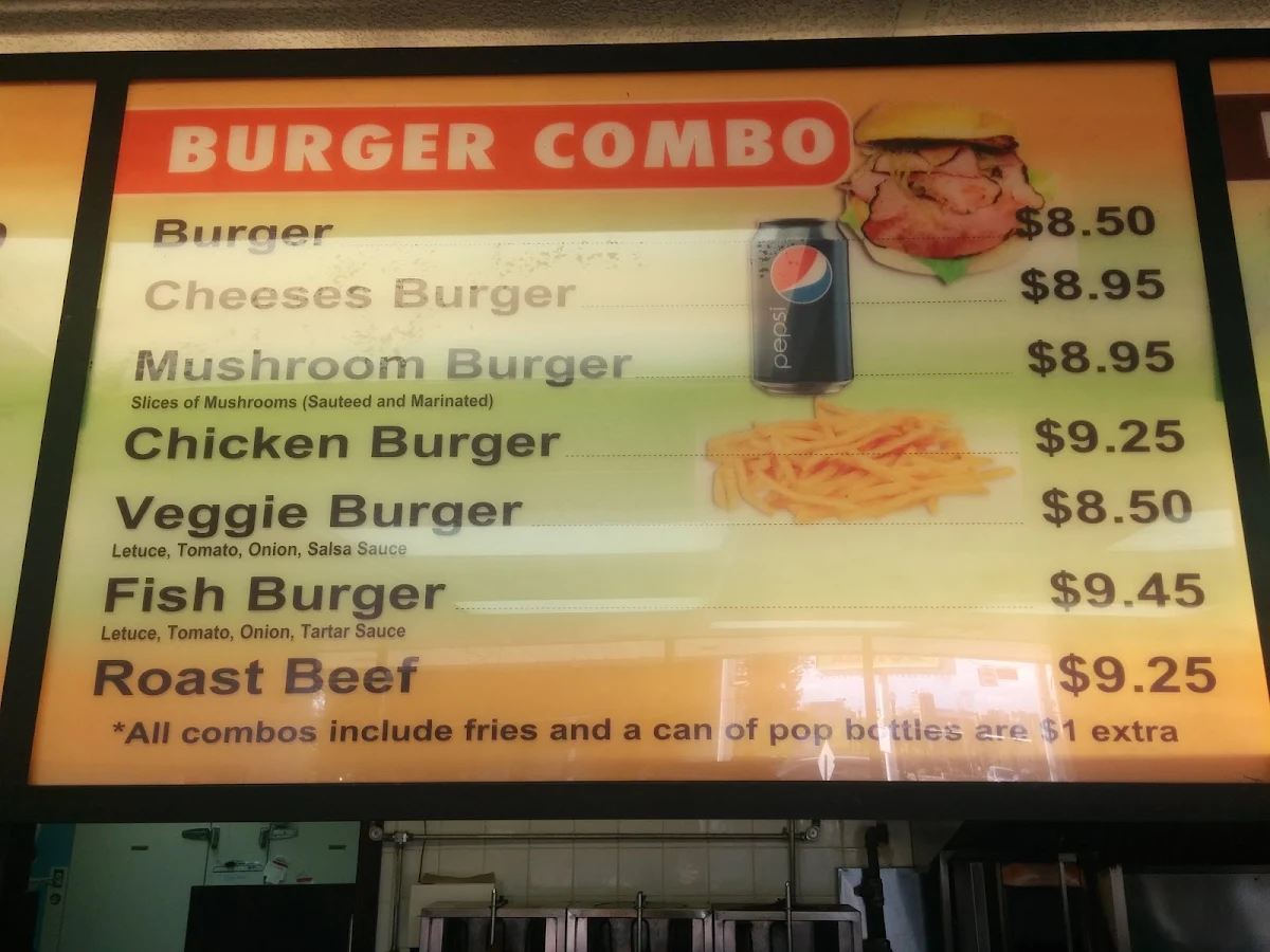 Menu, World's Finest Donair