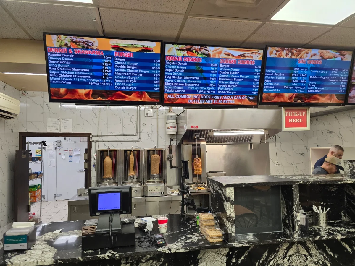 Menu, World's Finest Donair