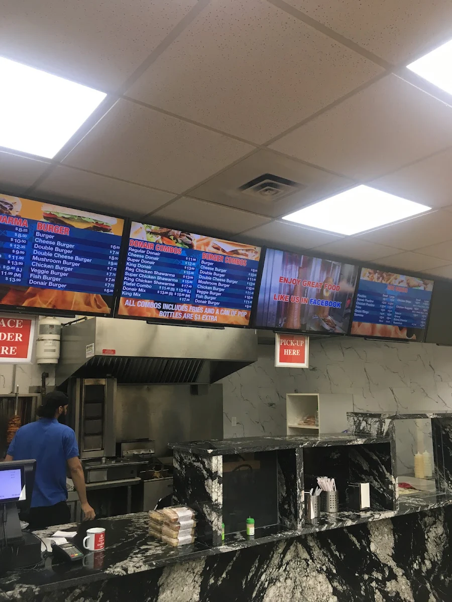 Menu, World's Finest Donair