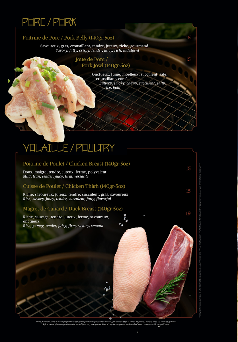 Menu, Mikasa Sushi Bar