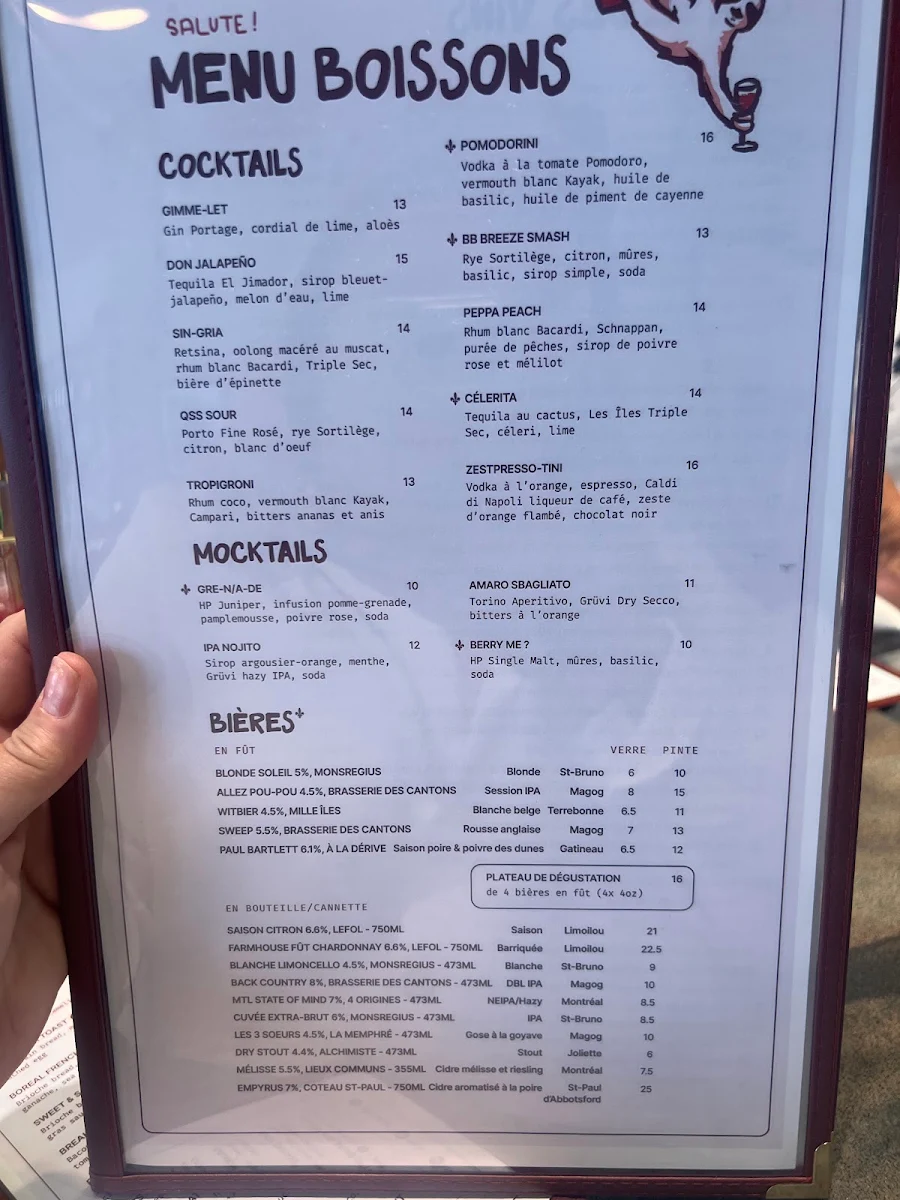 Menu, Que Sera Syrah (18+)
