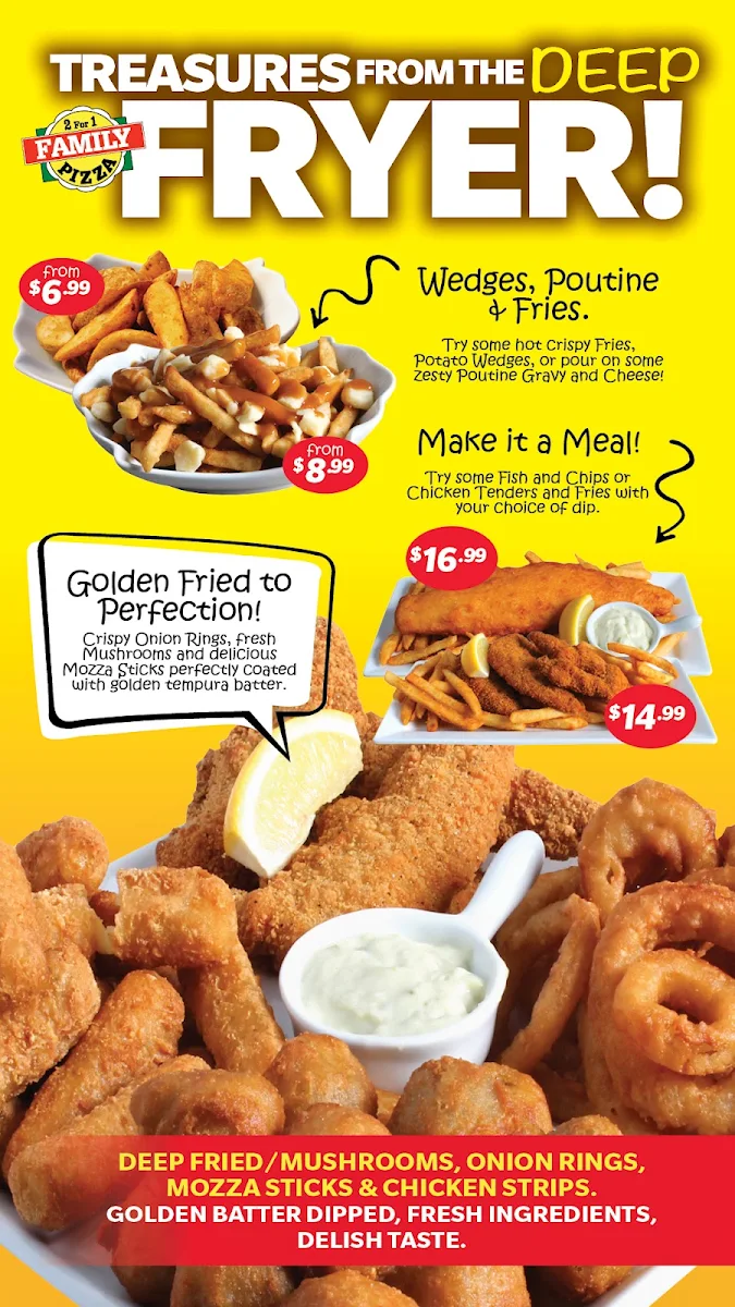 Menu, 2 for 1 Family Pizza 🍕 Prince Albert