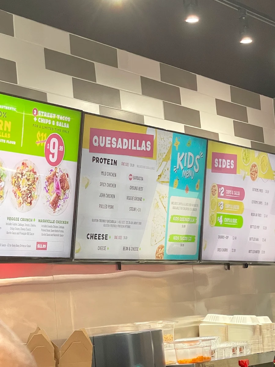 Menu, barBURRITO