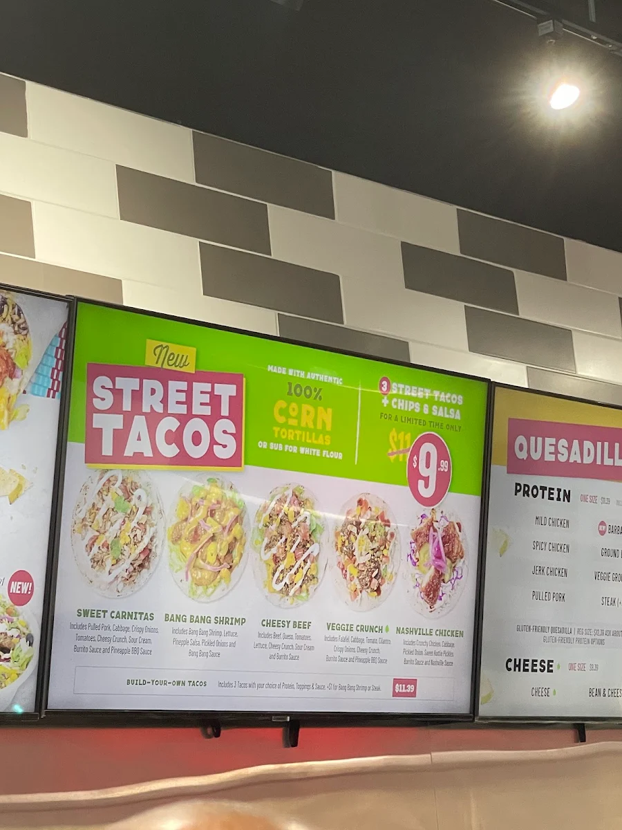 Menu, barBURRITO