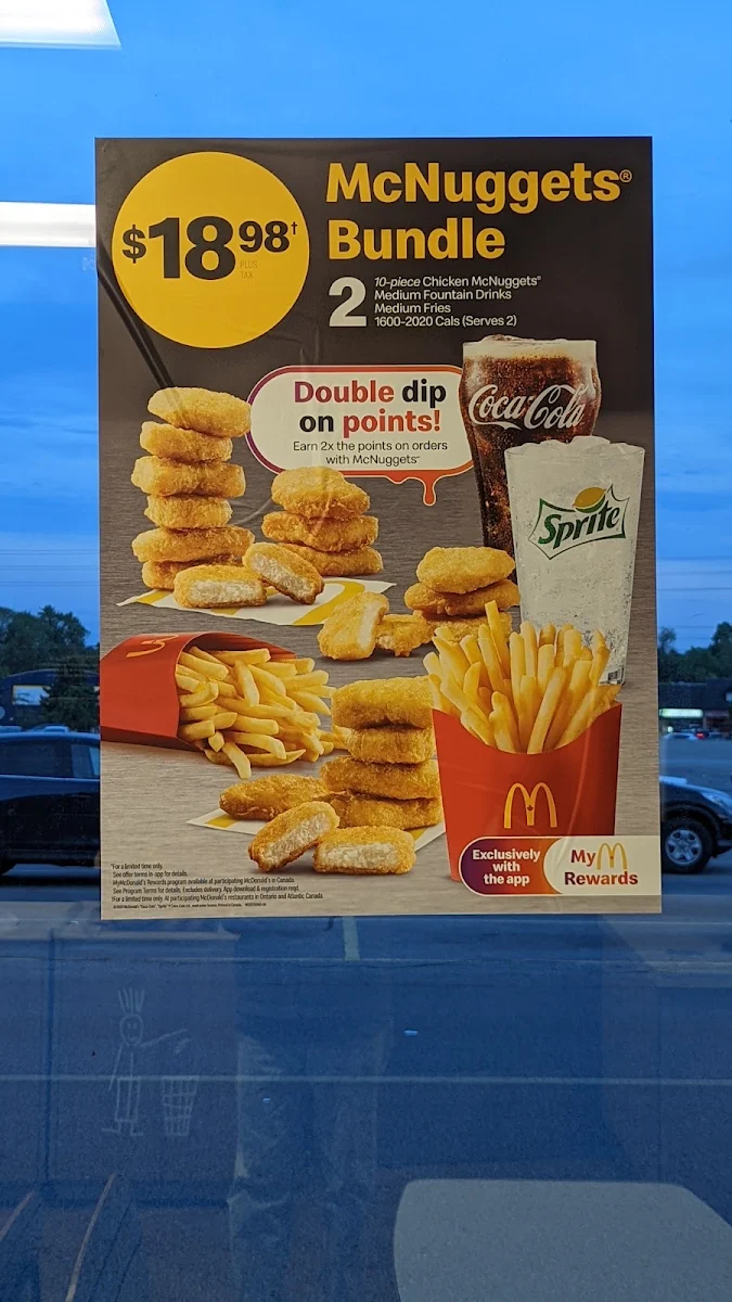 Menu, McDonald's
