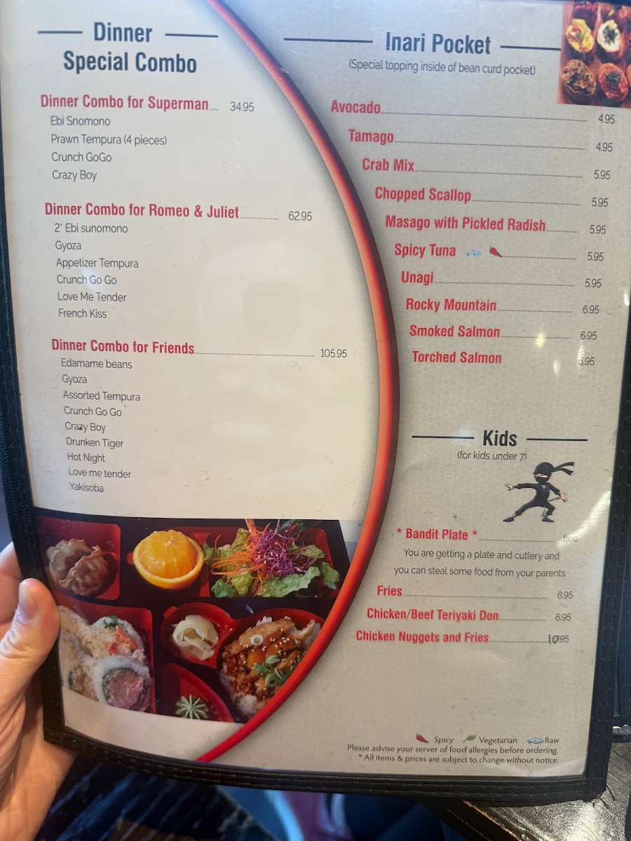 Menu, Miki's Breakfast & Sushi