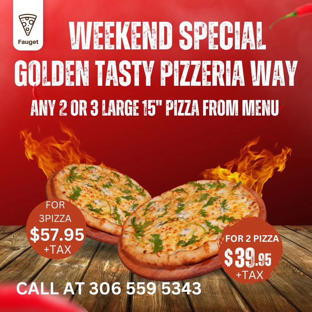Menu, Golden Tasty Pizzeria Way