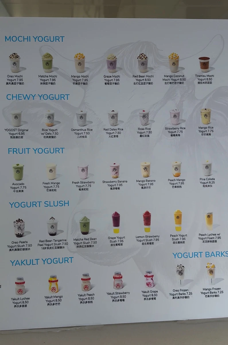 Menu, Hey I am Yogost 我是酸奶君
