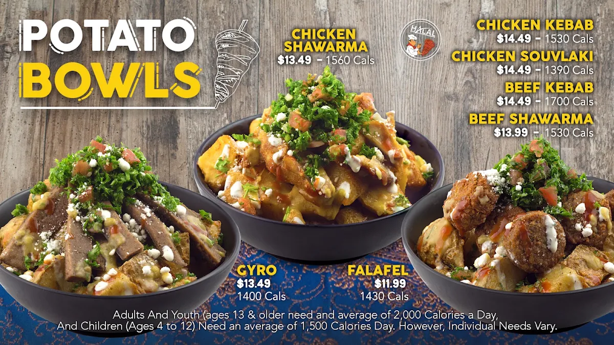 Menu, Pita Land Shawarma - Bloor