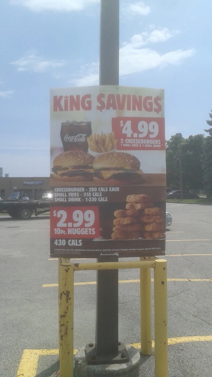Menu, Burger King