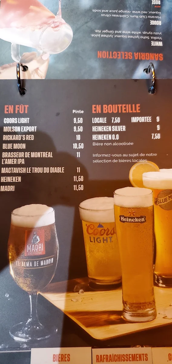 Menu, Bâton Rouge Grillhouse & Bar - Joliette