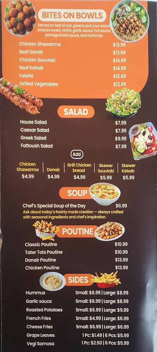 Menu, Flame and Bite