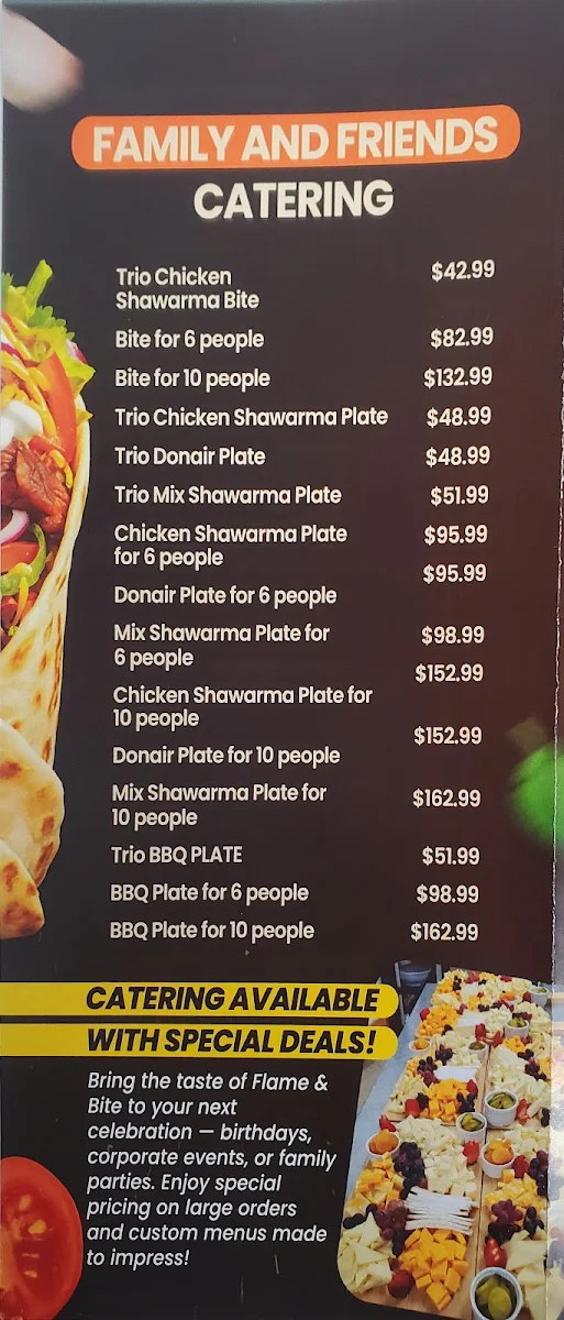 Menu, Flame and Bite