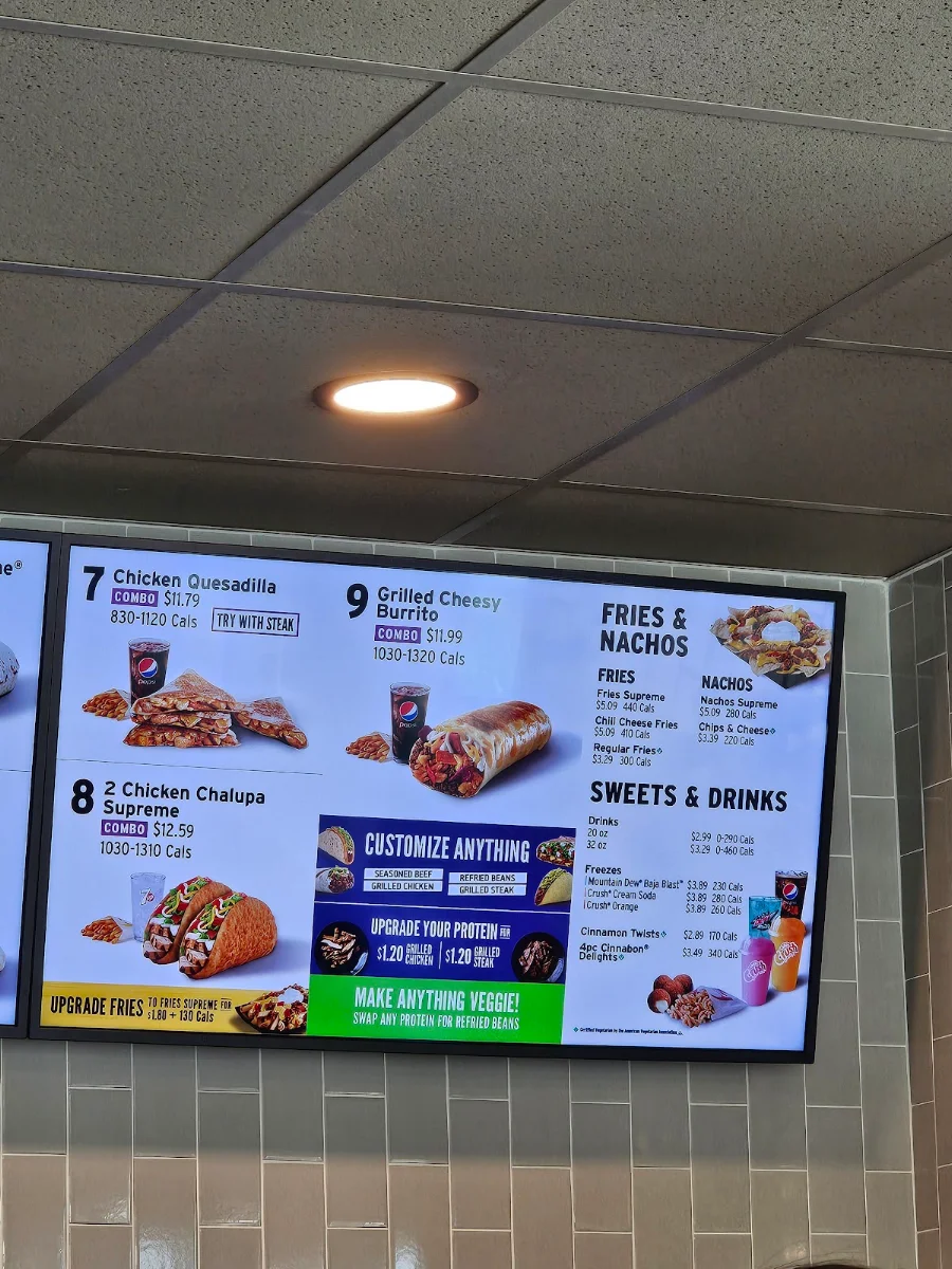 Menu, Taco Bell