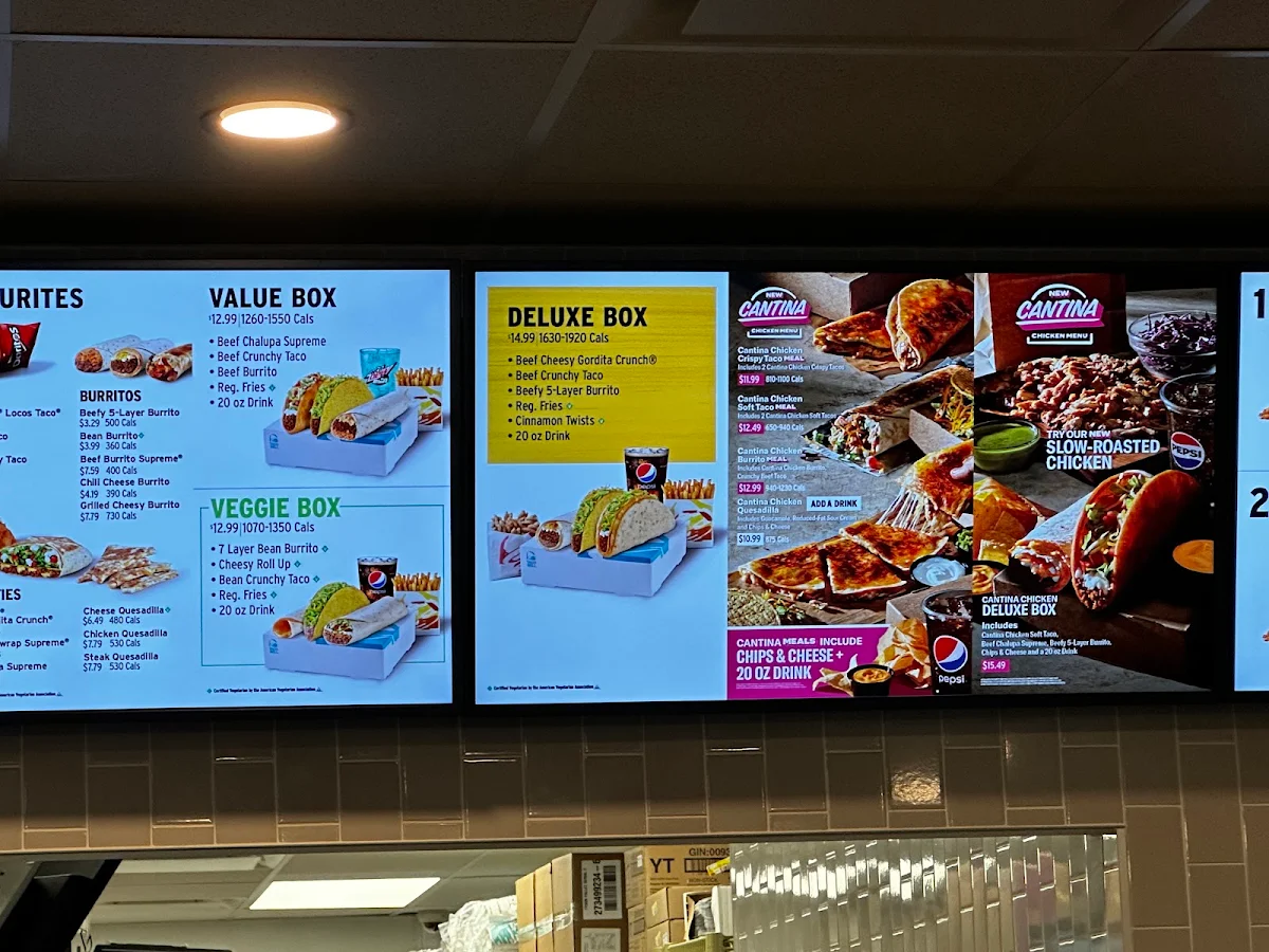 Menu, Taco Bell