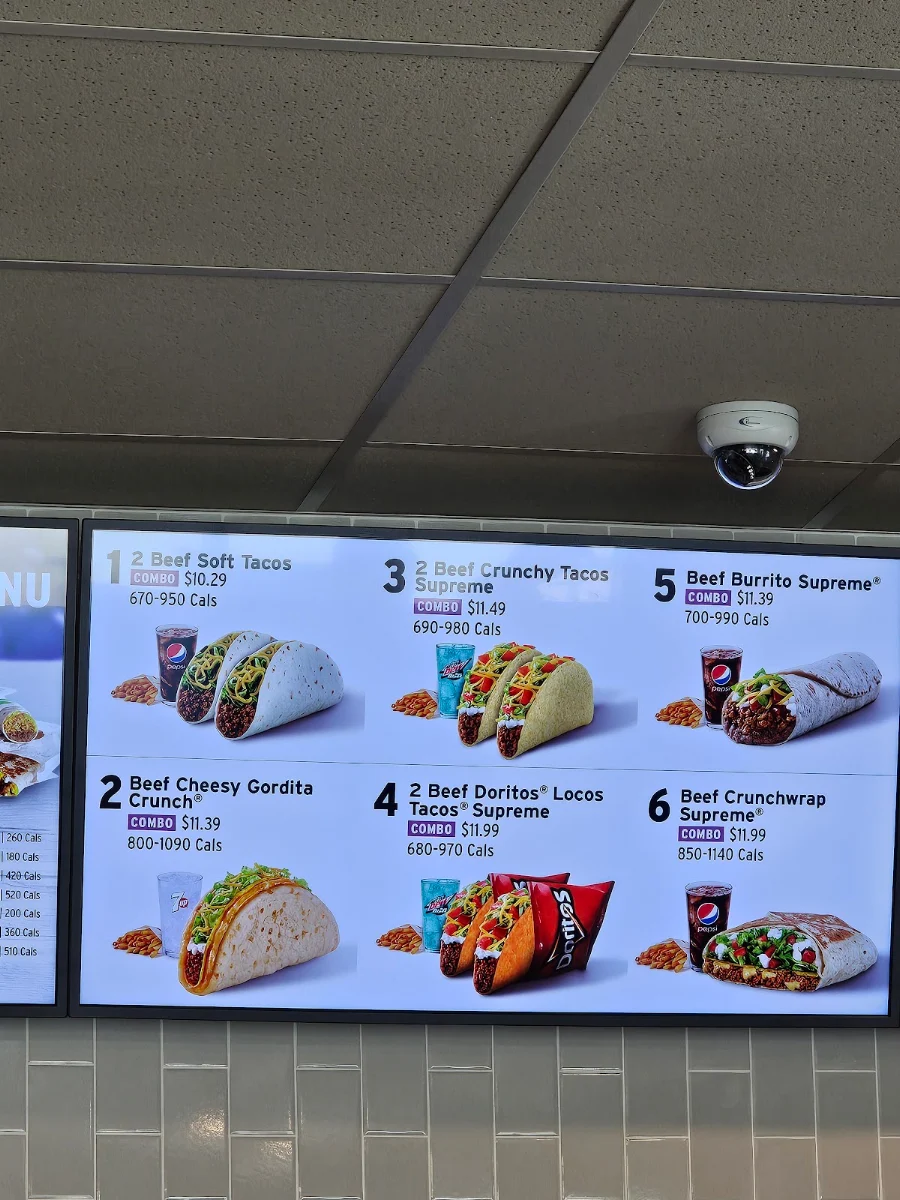 Menu, Taco Bell