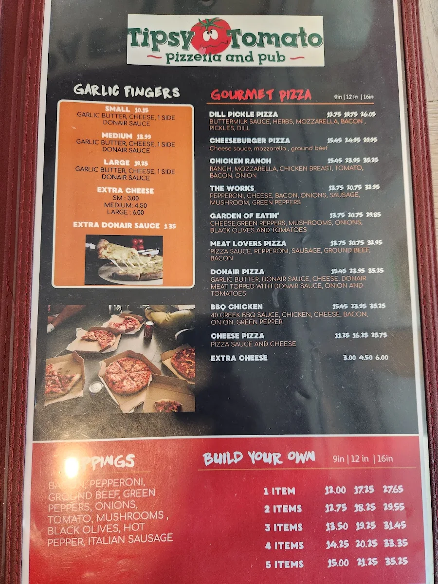 Menu, Tipsy Tomato