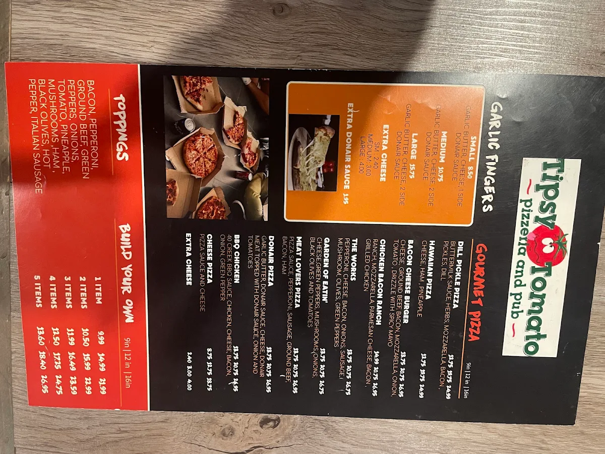 Menu, Tipsy Tomato