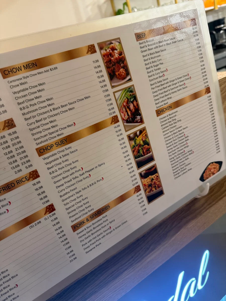 Menu, Golden Medal Restaurant