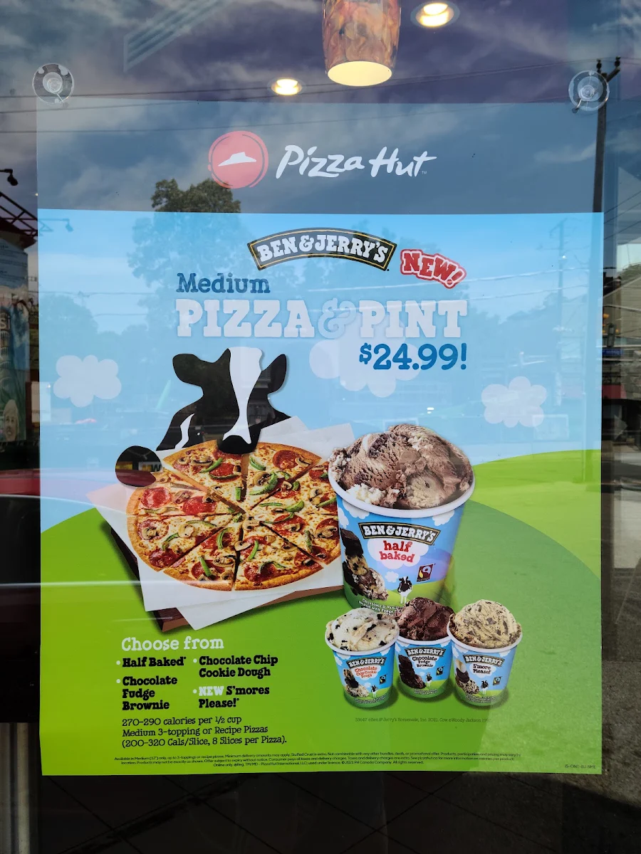 Menu, Pizza Hut