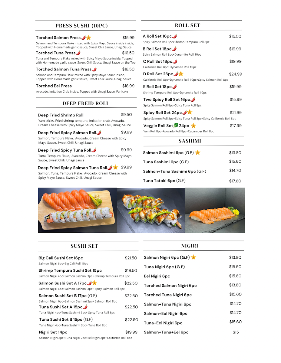 Menu, POKENROLL