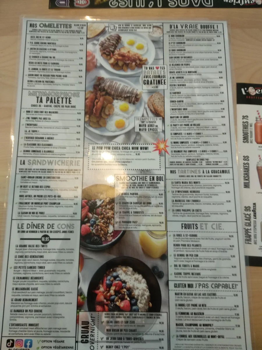 Menu, L'Œufrier (Sainte-Julie)