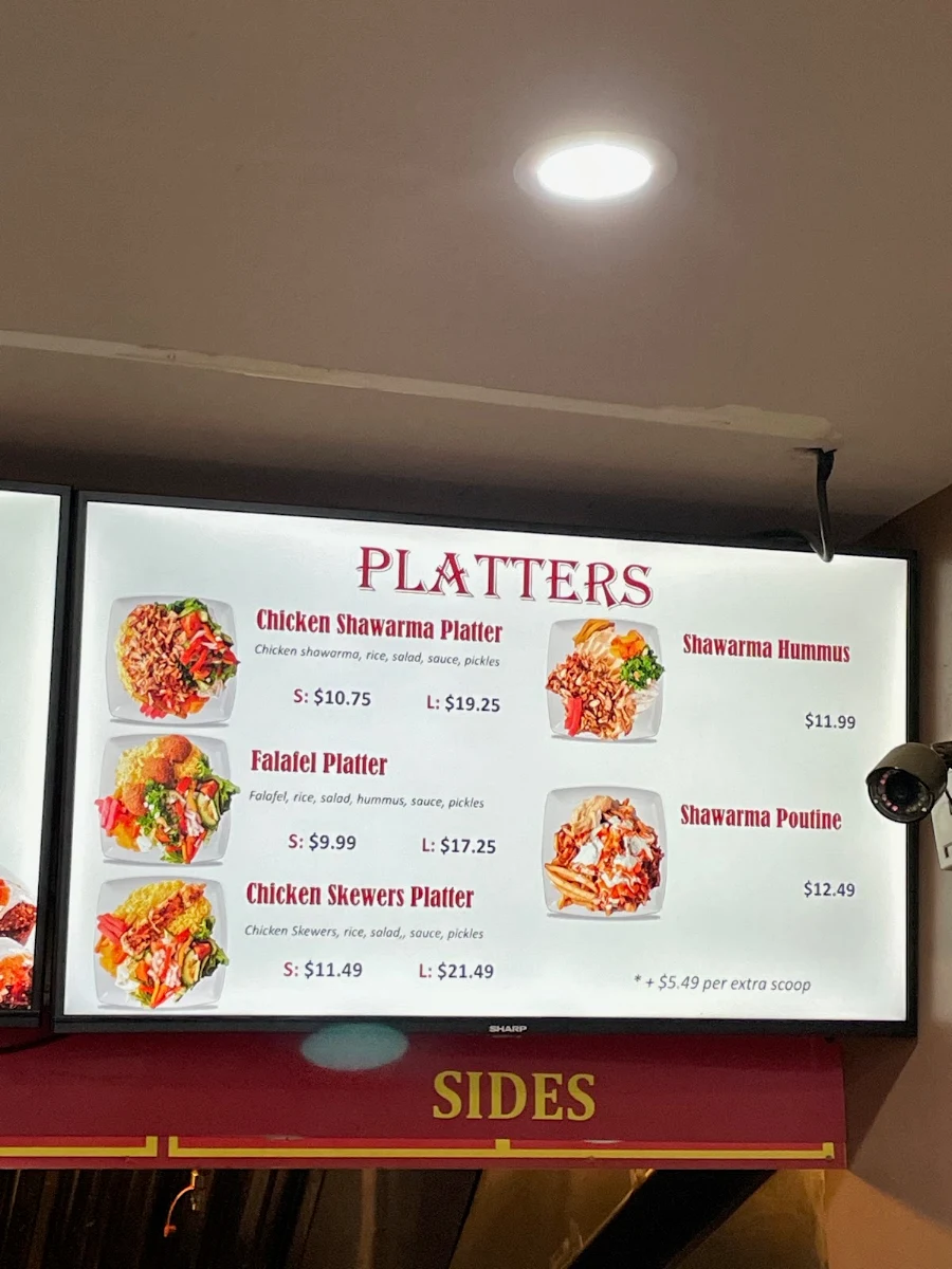 Menu, Shawarma Frenzy