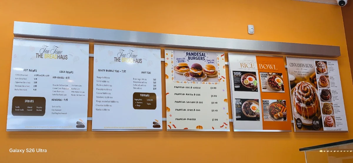 Menu, The Breadhaus
