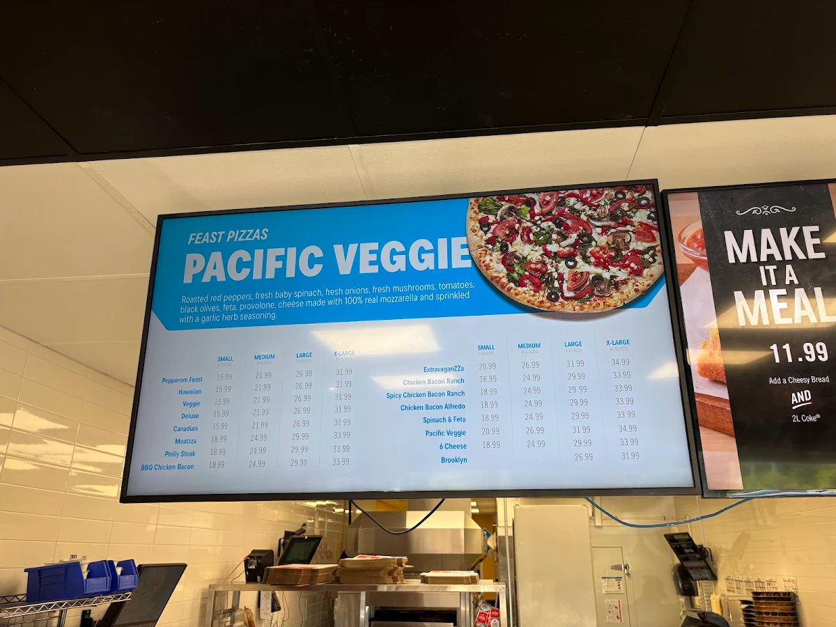 Menu, Domino's Pizza