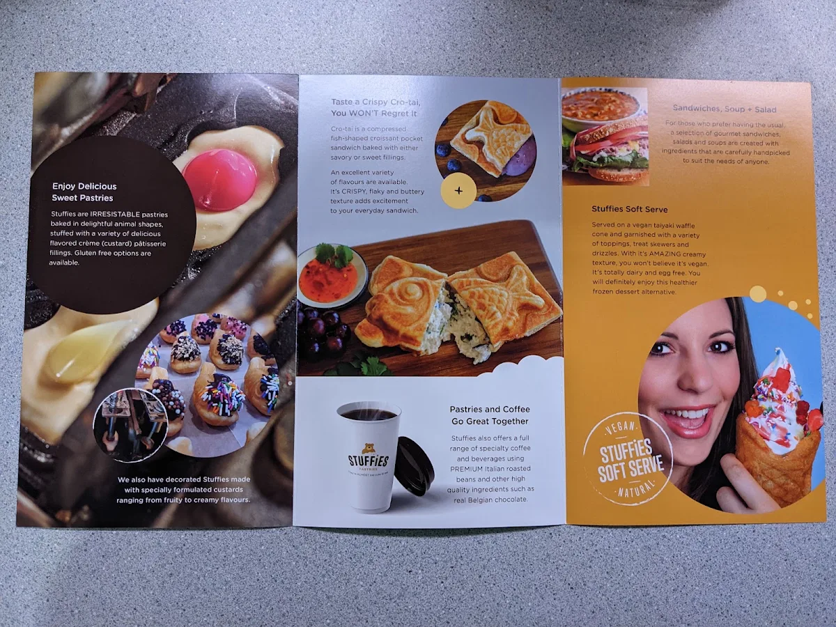 Menu, Stuffies Pastries Cafe