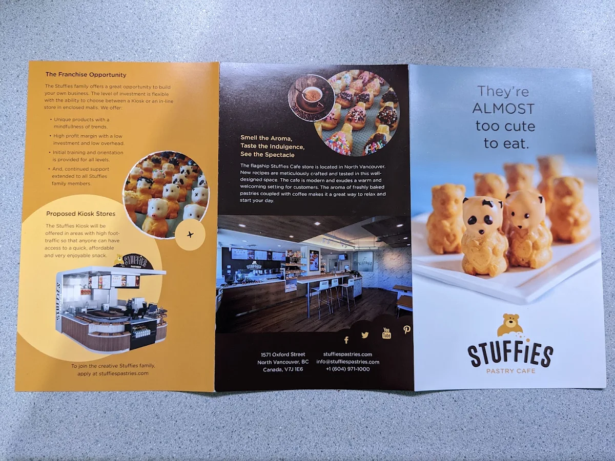 Menu, Stuffies Pastries Cafe