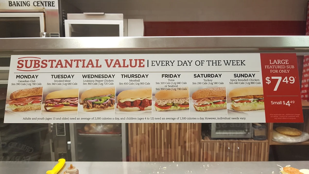 Menu, MR.SUB