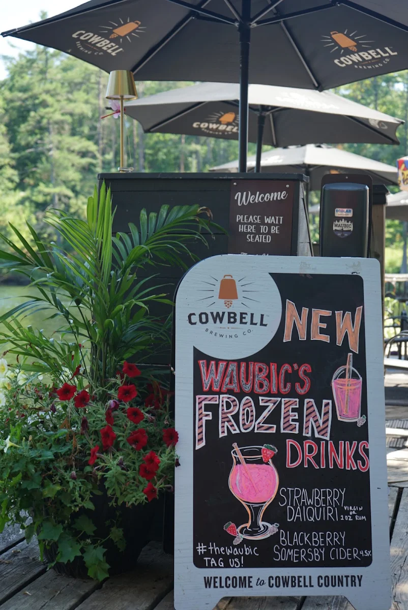 Menu, The Waubic Restaurant (BOAT ACCESS ONLY)