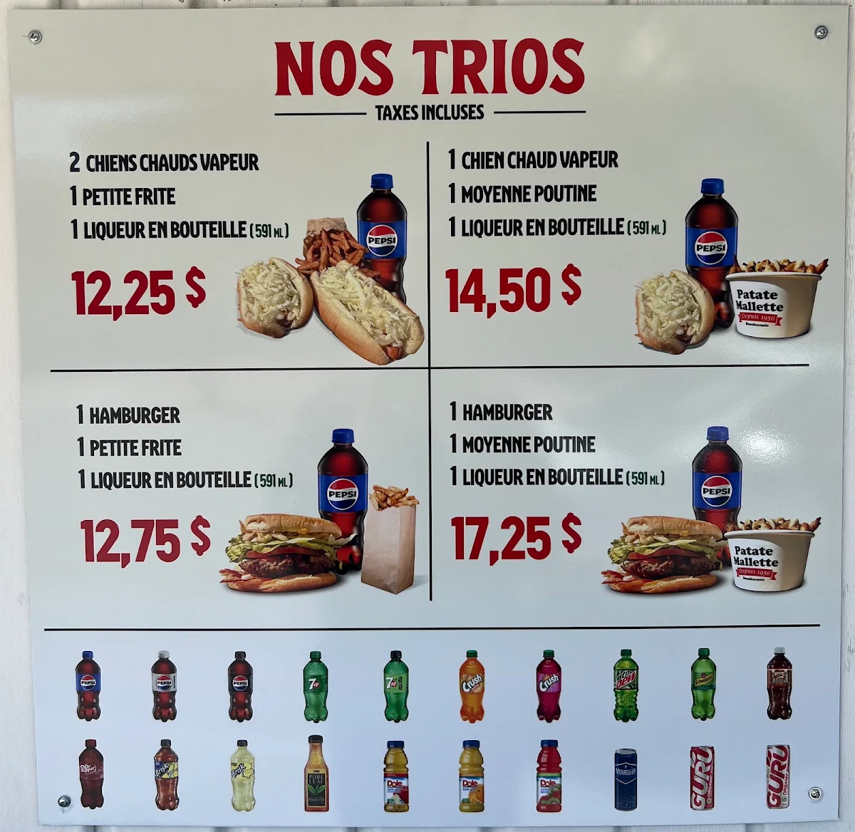 Menu, Patate Mallette