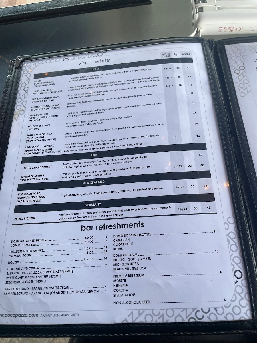 Menu, Pocopazzo