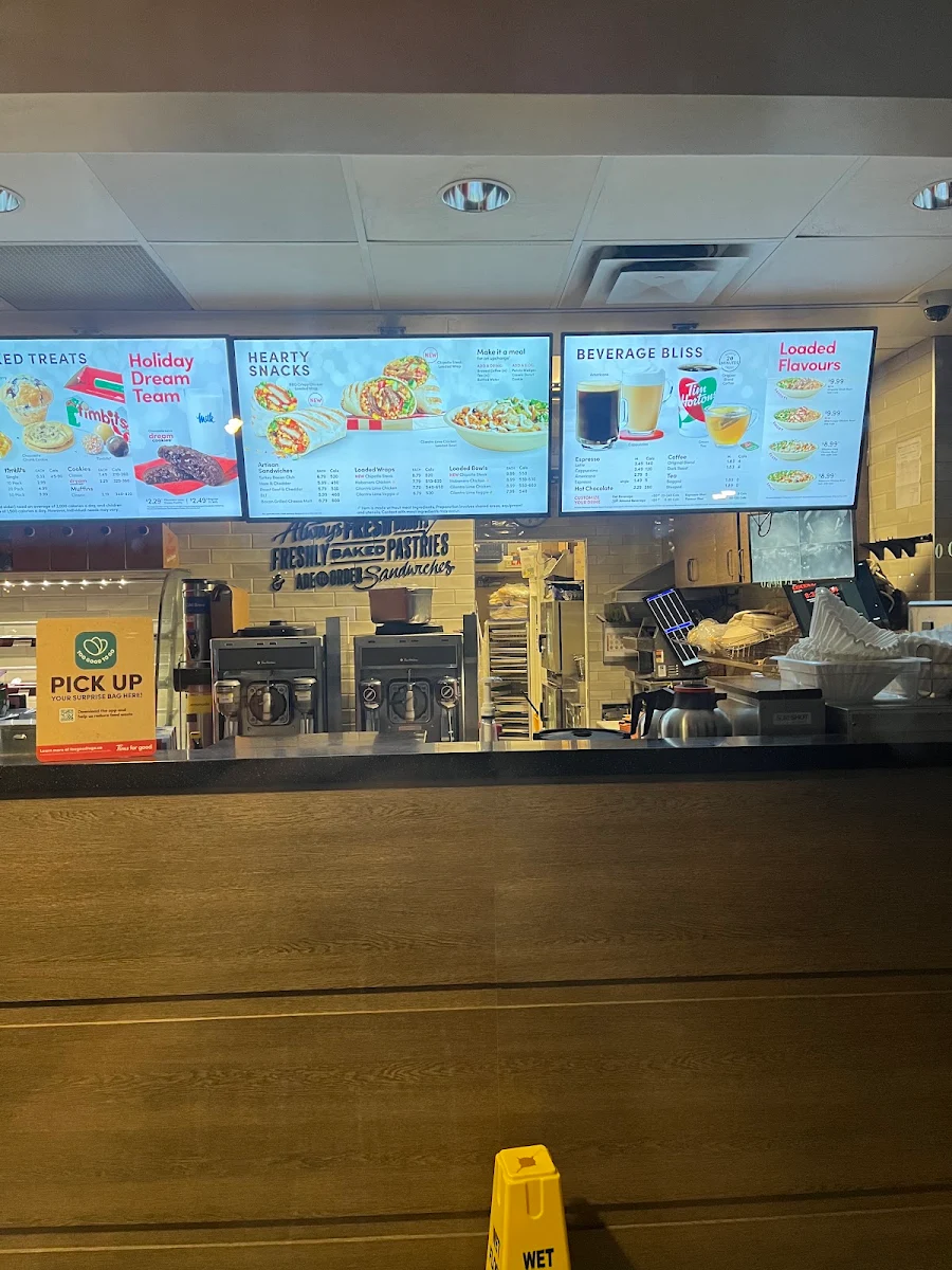 Menu, Tim Hortons