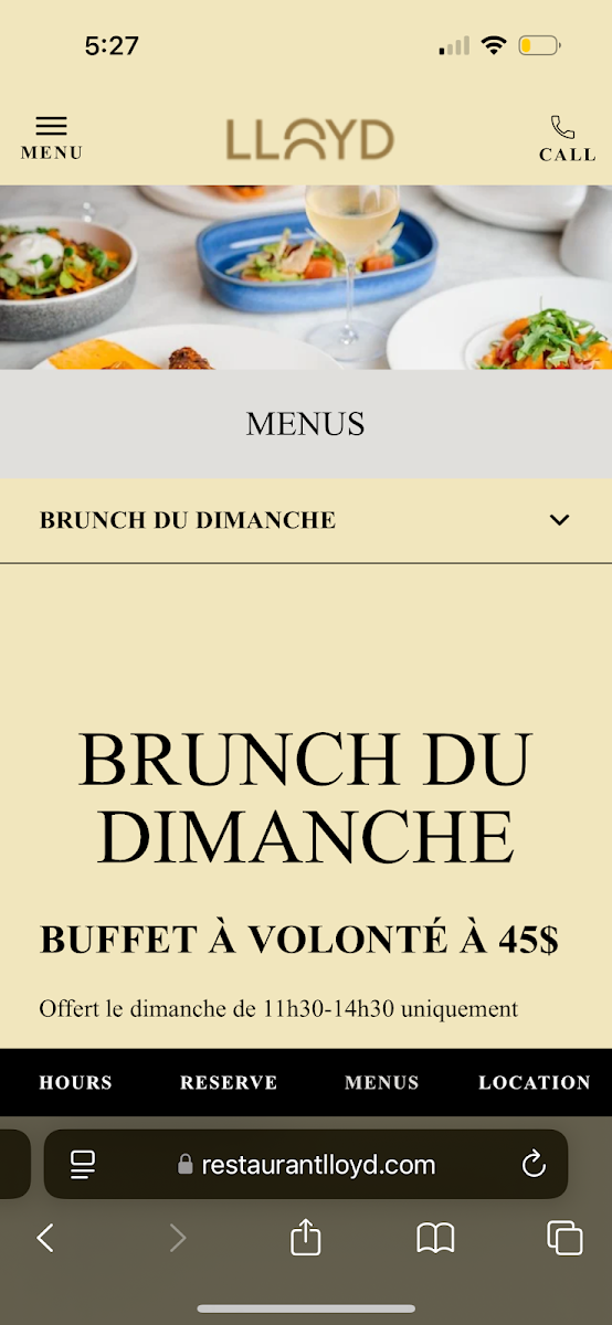 Menu, Lloyd