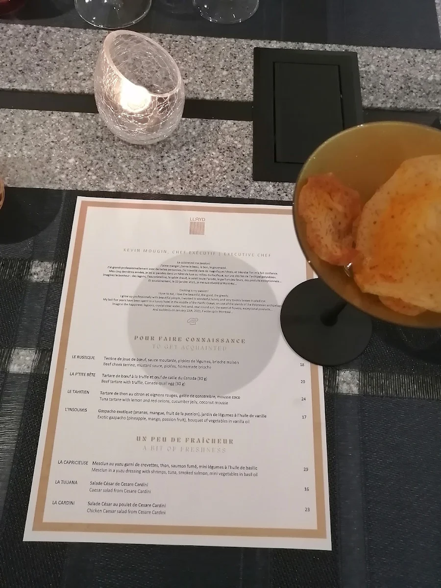 Menu, Lloyd