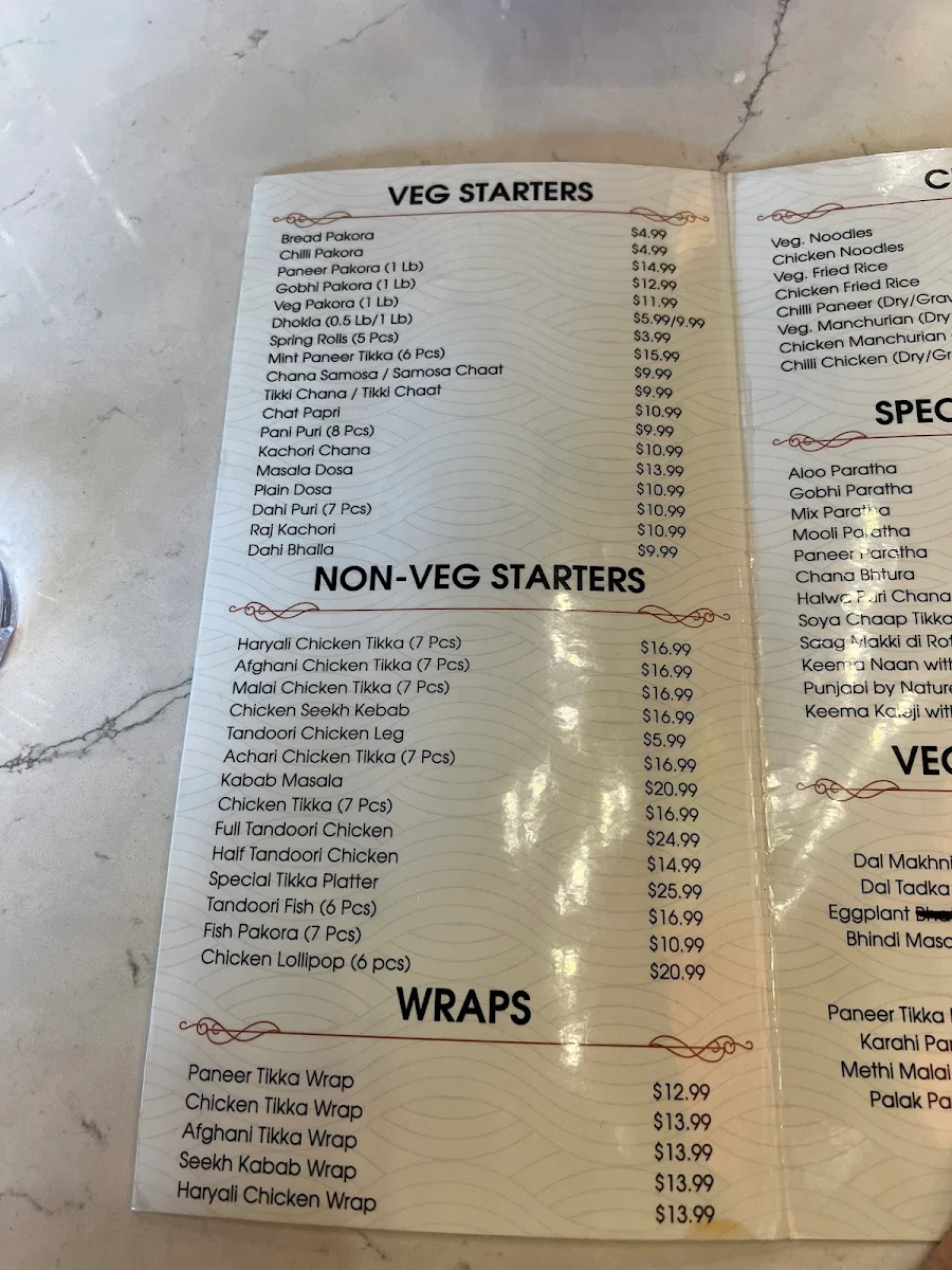 Menu, Punjabi By Nature