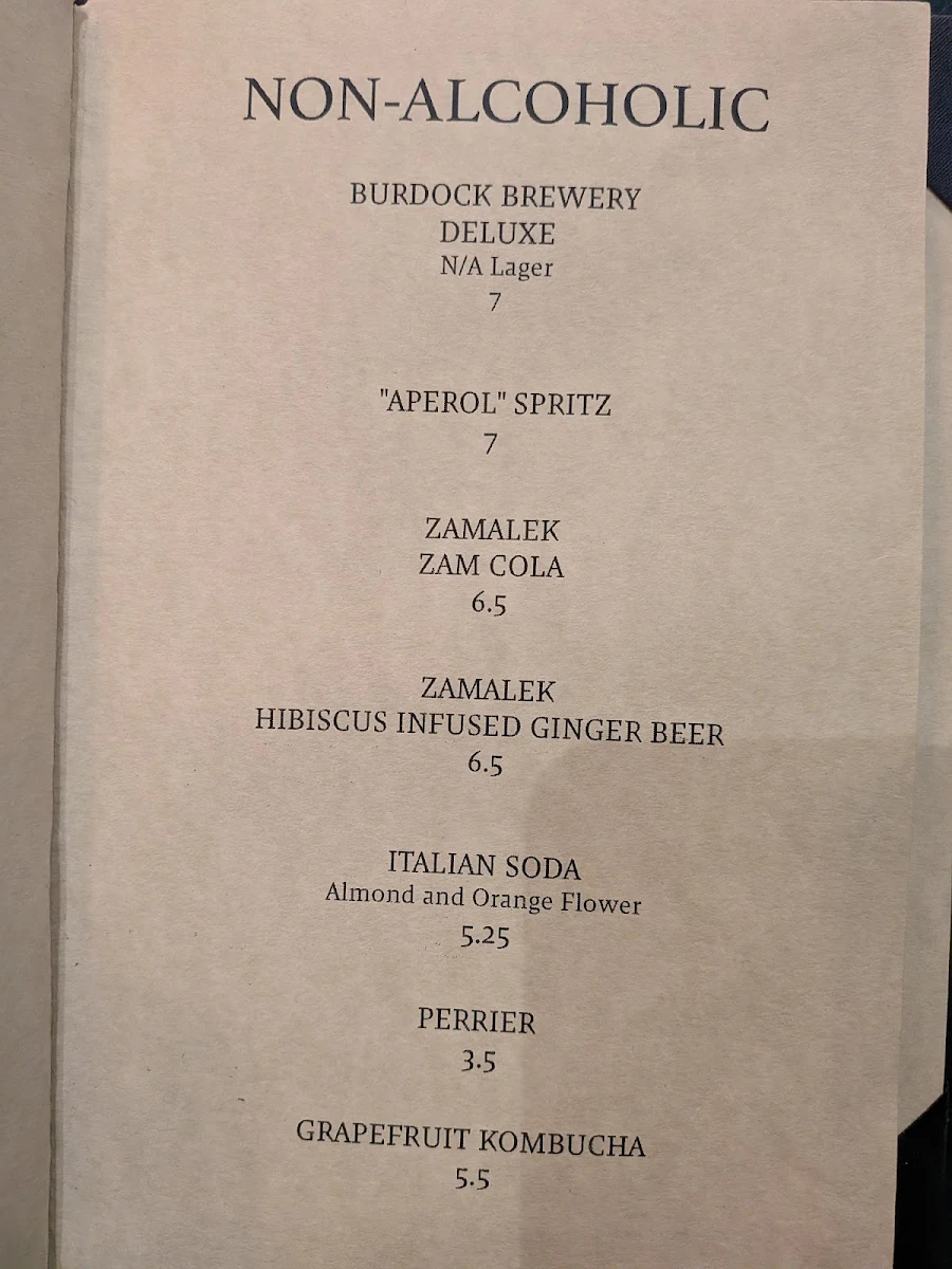 Menu, Voodoo Child Cocktail & Espresso Bar