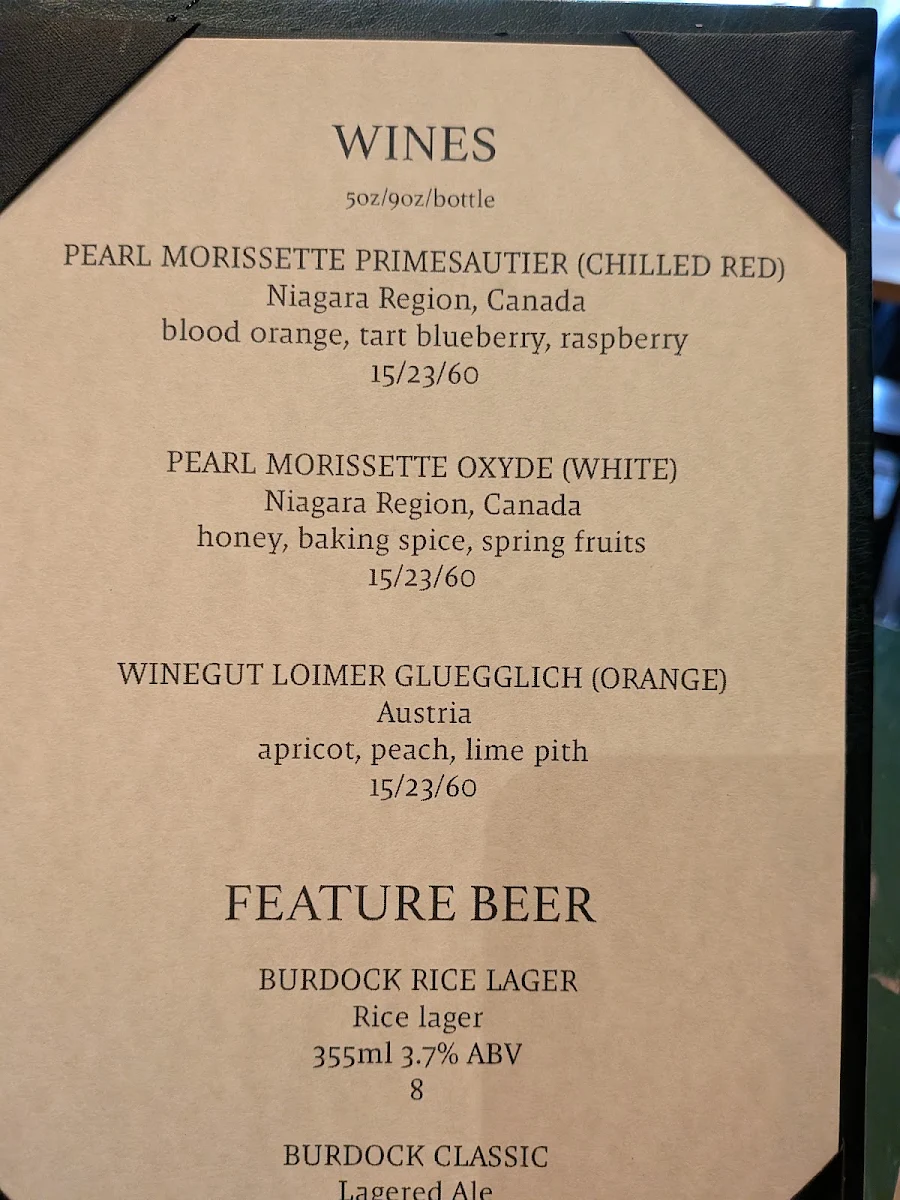 Menu, Voodoo Child Cocktail & Espresso Bar