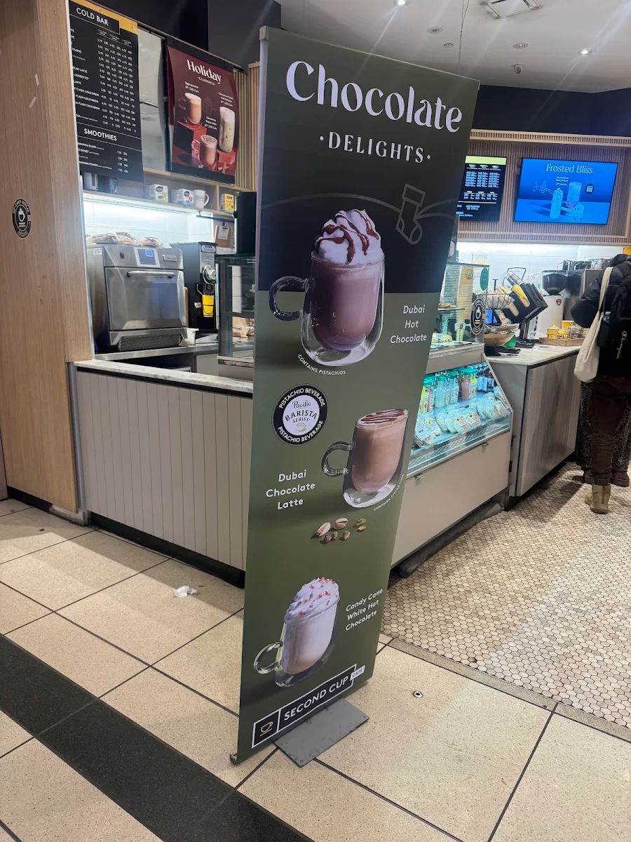 Menu, Second Cup Café