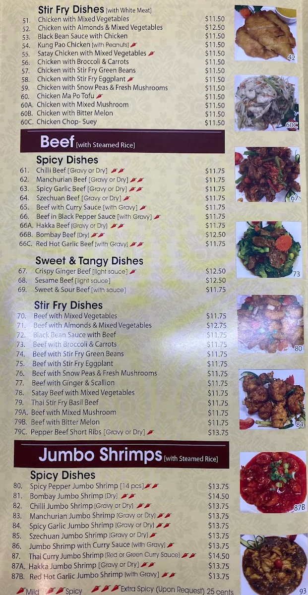 Menu, Fine Taste Hakka Chinese Restaurant