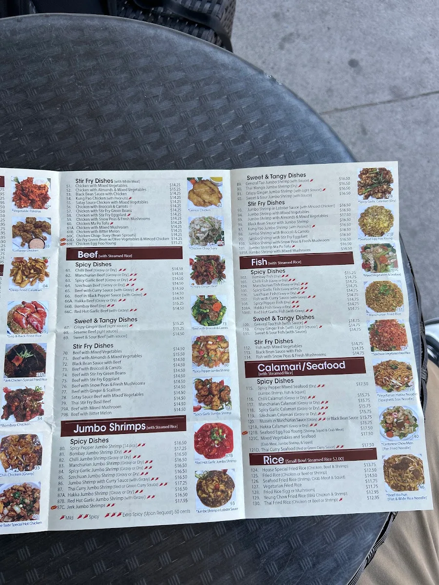 Menu, Fine Taste Hakka Chinese Restaurant