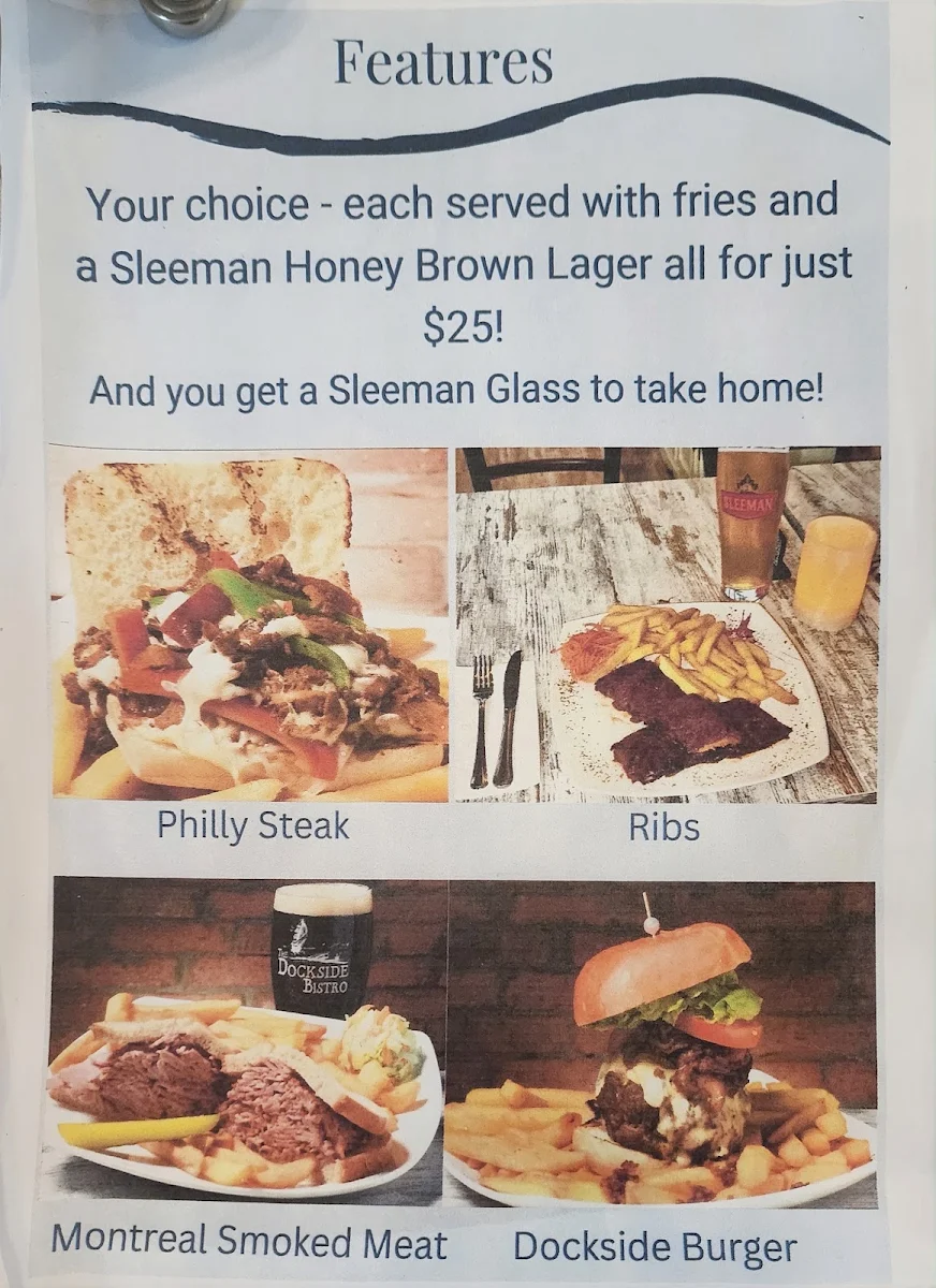 Menu, The Dockside Bistro