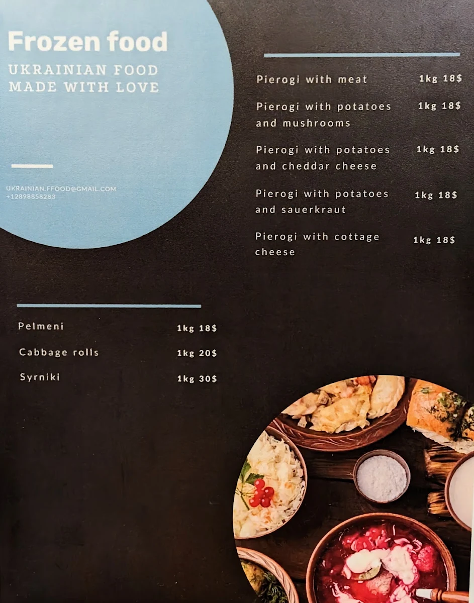 Menu, Mashyn Family Food