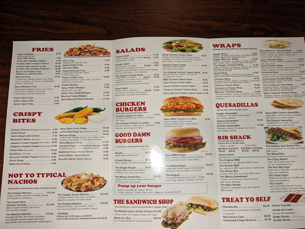 Menu, Wing House