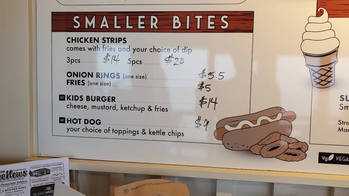 Menu, Shore Restaurant